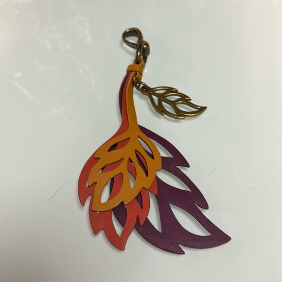Lauren Ralph Lauren Accessories - Lauren Ralph Lauren Colorful leather leaf key chain/bag charm